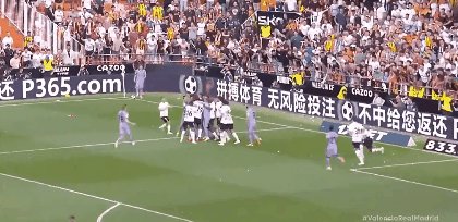 【西甲】瓦伦西亚1比0皇马 维尼修斯染红